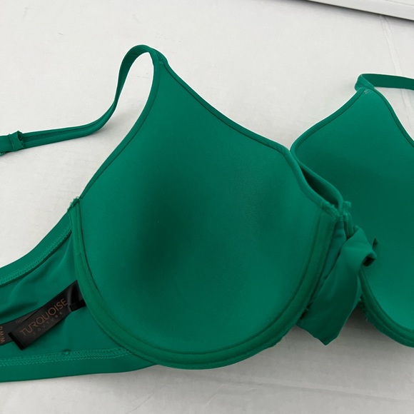 Turquoise Couture Bikini Top - Picture 2 of 3